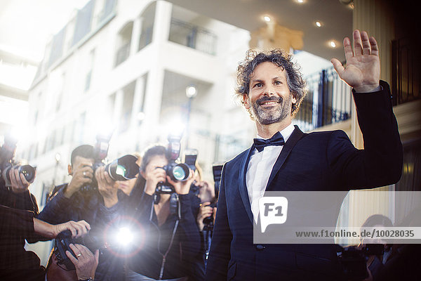 Fest,festlich,Wahrzeichen,winken,Fotograf,Paparazzo