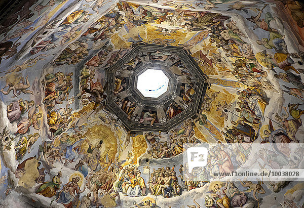 Fresken Jüngstes Gericht in der Kuppel des Doms  Duomo Santa Maria del Fiore  Florenz  Toskana  Italien  Europa