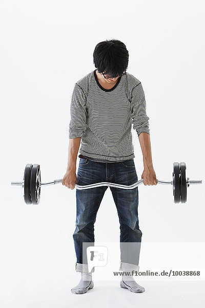 Young Man Doing Physical Exercise