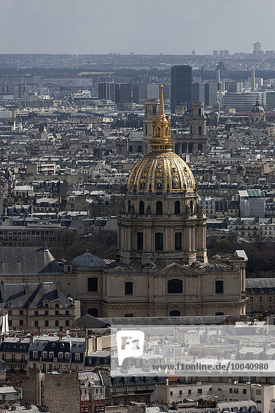 High angle view of hotel in city  Hotel Des Invalides  Paris  France