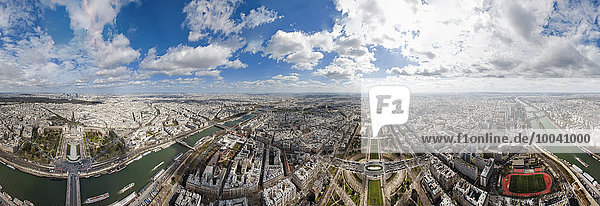 Aerial view of the cityscape  Paris  France