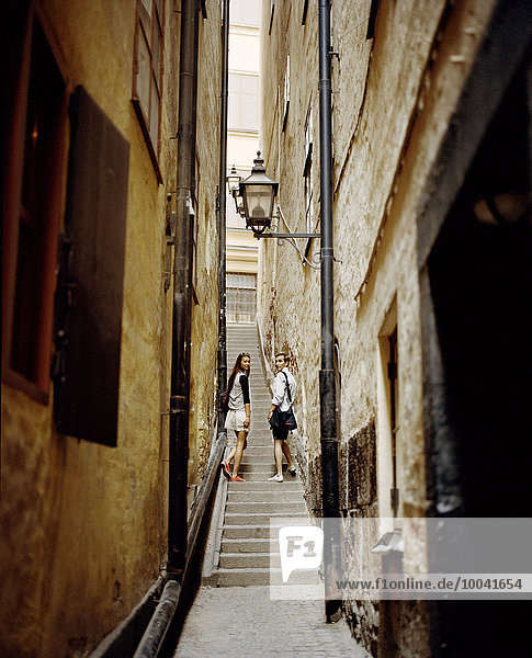 Couple in Gamla Stan  Stockholm.