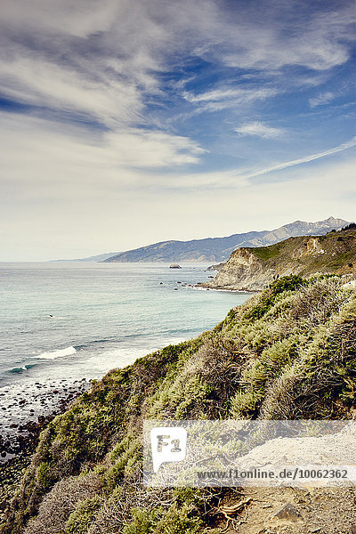 View of coastline  Big Sur  California  USA