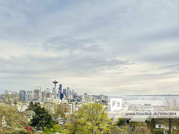 Ansicht der Stadt von Kerry Park  Seattle  Washington State  USA