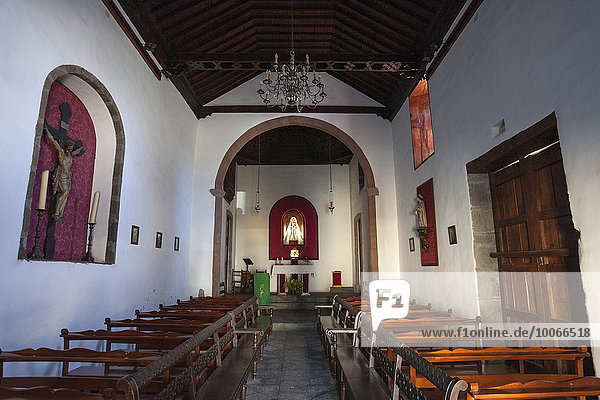 Innenraum der alten Iglesia des Bonanza  El Paso  La Palma  Kanarische Inseln  Spanien  Europa