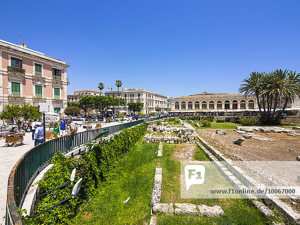 Tempio di Apollo  Apollo Temple  historic centre  UNESCO World Heritage Site  Syracuse  Sicily  Italy  Europe