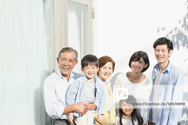 Three-generation Japanese family
