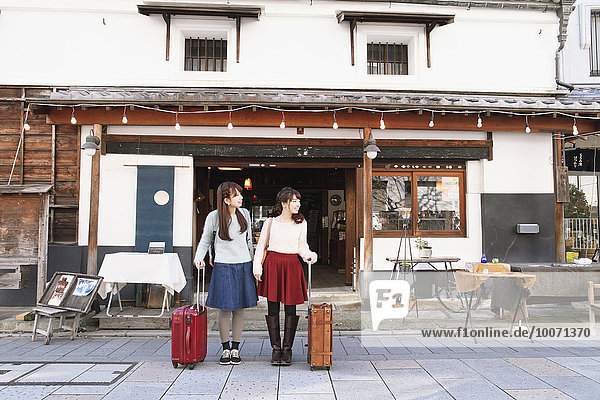 Young Japanese women enjoying trip in Kawagoe  Japan
