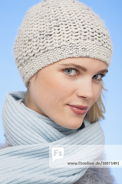Portrait,Frau,Schönheit,Hut,stricken