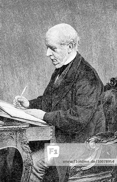 Charles Francis Adams (1807–1886) served as minister to Great Britain from 1861 to 1868. He represented the United States in the settlement of the Alabama claims in the Trent and Alabama incidents. This illustration is from a photograph by English photographer John J.E. Mayall who took the first carte-0de-visite photographs of Queen Elizabeth I. The book dates to 1886.