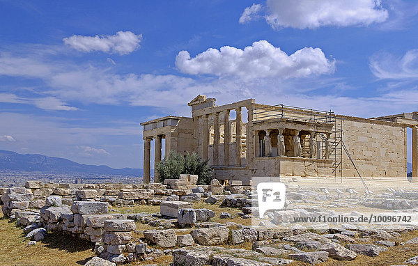 Das Erechtheion  Tempel auf der Akropolis  Athen  Attika  Griechenland  Europa