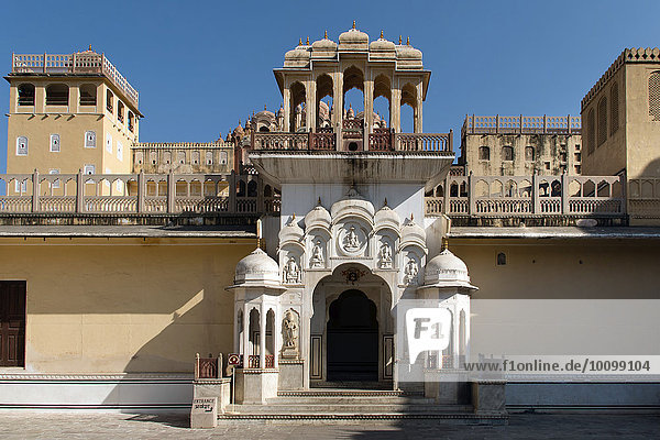Eingang zum Hawa Mahal,  Palast der Winde,  Jaipur,  Rajasthan,  Indien,  Asien