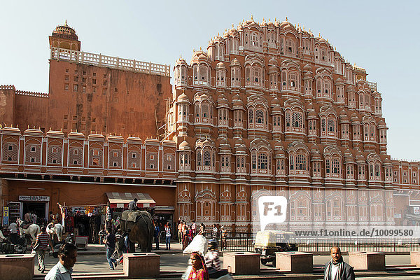 Hawa Mahal,  Palast der Winde,  Jaipur,  Rajasthan,  Indien,  Asien