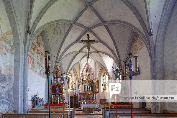 Johanneskirche  Grabenstätt  Chiemgau  Oberbayern  Bayern  Deutschland  Europa