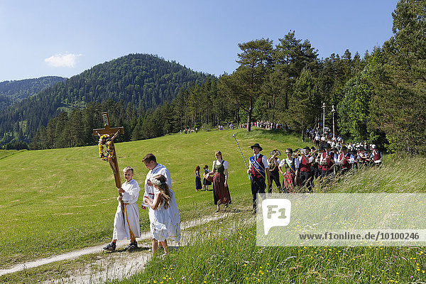 Fronleichnamsprozession Rohr im Gebirge Industrieviertel Niederösterreich Österreich Europa