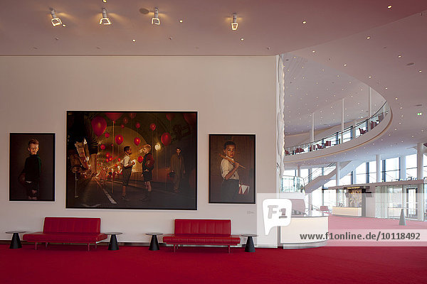 Foyer with modern art  Stage Theater an der Elbe  Hamburg  Germany  Europe