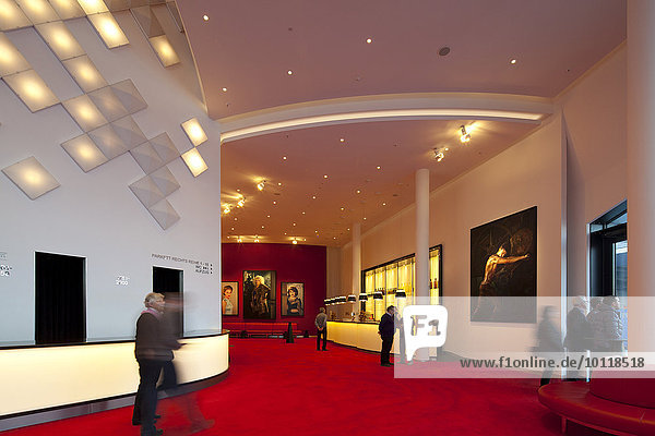 Ground floor  foyer with modern art objects  Stage Theater an der Elbe  Hamburg  Germany  Europe