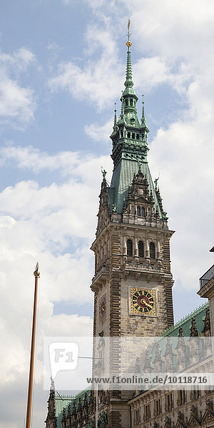 Turm am Rathaus  Hansestadt  Hamburg  Deutschland  Europa