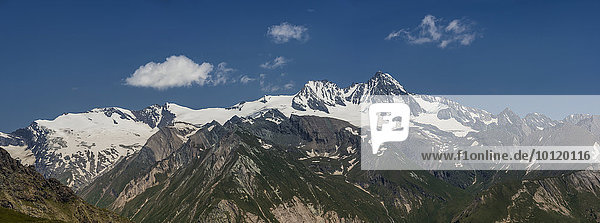Ausblick von der Adler Lounge auf Großglockner  Hohe Tauern  Osttirol  Tirol  Österreich  Europa