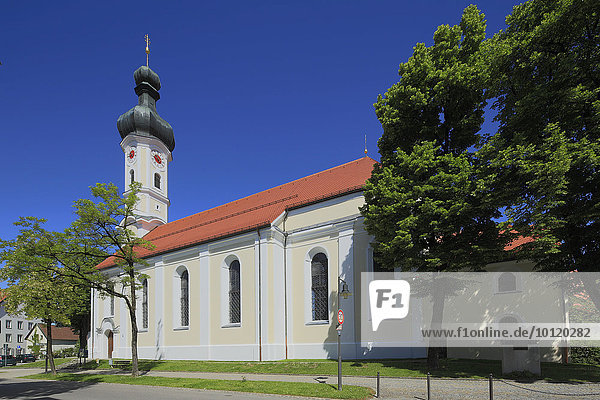 Mühlfeldkirche  Wallfahrtskirche Mariahilf  Bad Tölz  Oberbayern  Bayern  Deutschland  Europa