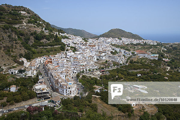 Weiße Dörfer Frigiliana Costa del Sol Andalusien Spanien Europa