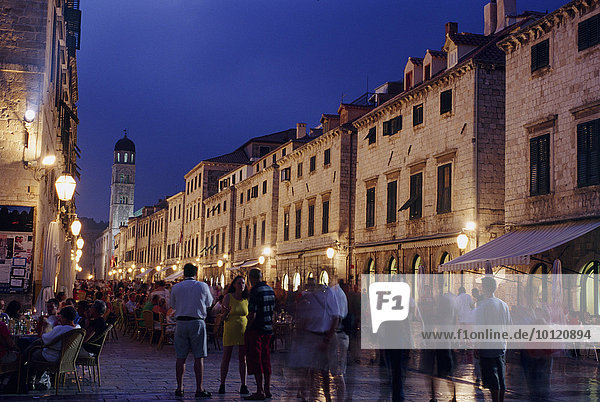 Altstadt  Stradun  Dubrovnik  Dalmatien  Kroatien  Europa