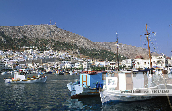 Hafen von Pothia  Kalymnos  Dodecanese  Griechenland  Europa