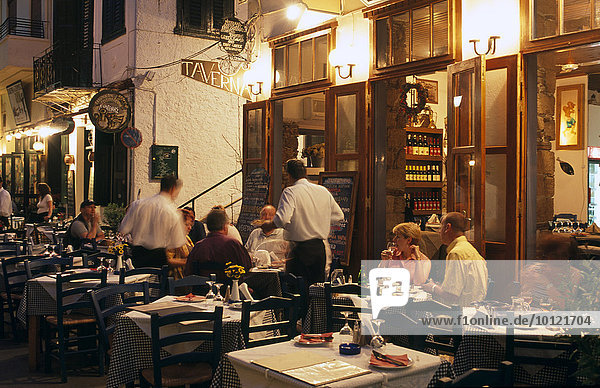 Taverns  Nafplion  Peloponnese  Peloponesus  Greece  Europe