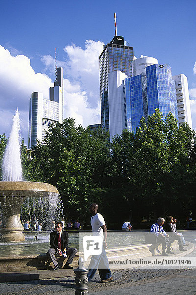 Bankenviertel Frankfurt Hessen Deutschland Europa