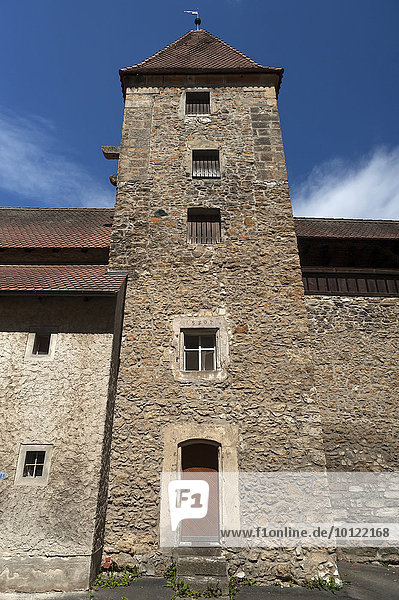 Mittelalterlicher Wehrturm der Stadtmauer  Amberg  Oberpfalz  Bayern  deutschland