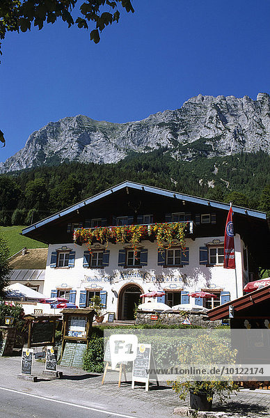 Gasthof Alpenhof  Hintersee  Ramsau  Berchtesgadener Land  Bayern  Deutschland  Europa