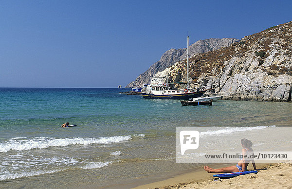 Bucht Ormos Stavrou  Patmos  Dodekanes  Griechenland  Europa