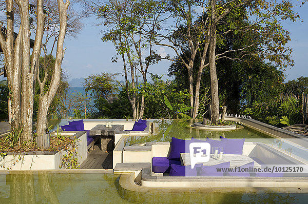 Luxushotel Evason Six Senses Hideaway auf der Insel Yao Noi bei der Insel Phuket  Phang Nga Bay  Thailand  Asien
