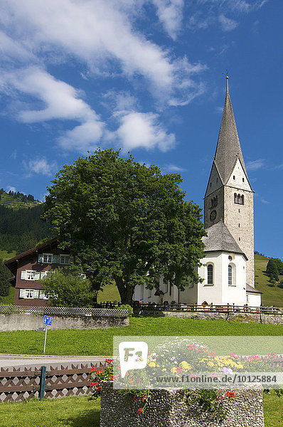 St. Jodok in Mittelberg  Kleinwalsertal  Allgäu  Vorarlberg  Österreich  Europa