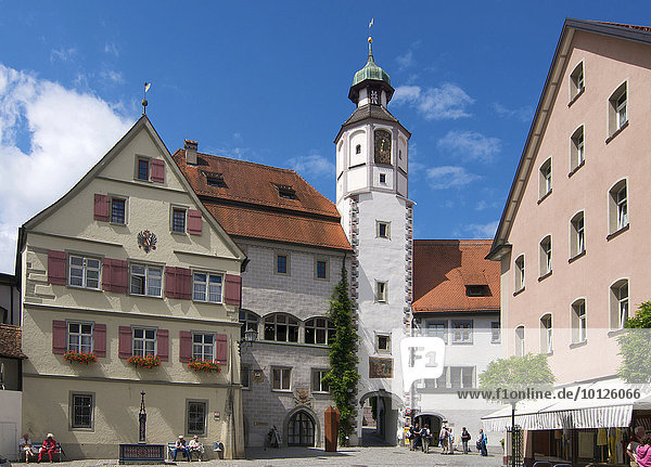 Rathausturm in der Altstadt von Wangen im Algäu  Baden-Württemberg  Deutschland  Europa
