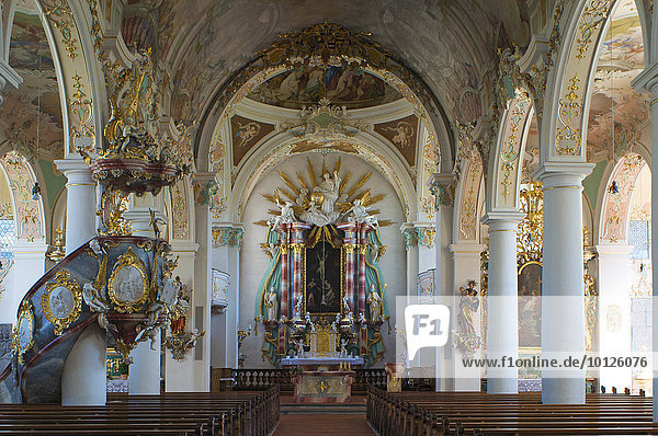 St. Gallus Kirche  Kisslegg  Oberschwaben  Allgäu  Baden-Württemberg  Deutschland  Europa