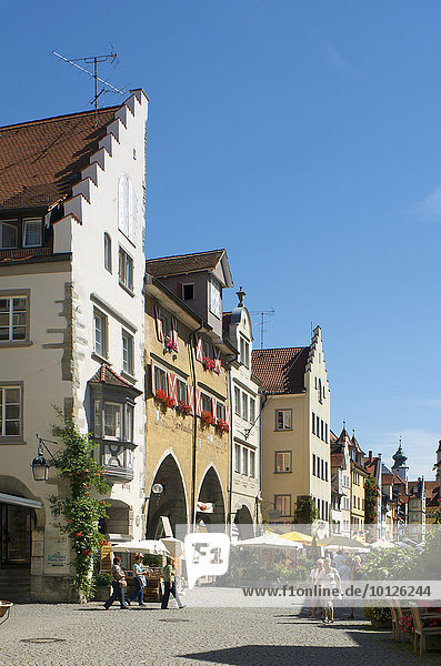 Maximilianstraße in der Altstadt  Lindau  Bayern  Deutschland  Europa