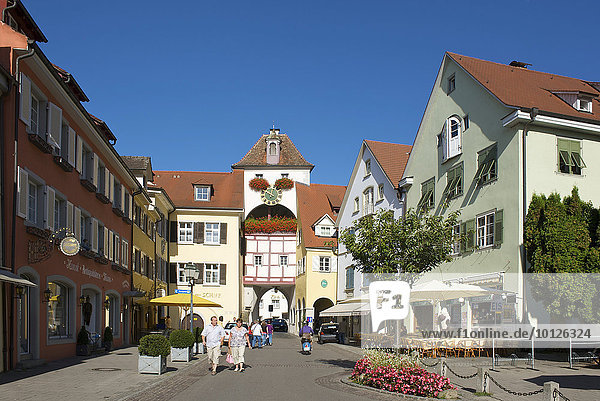 Stadttor in der Unterstadt von Meersburg  Bodensee  Baden-Württemberg  Deutschland  Europa