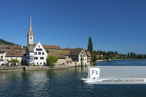 Stadtansicht von Stein am Rhein  Bodensee  Schweiz  Europa