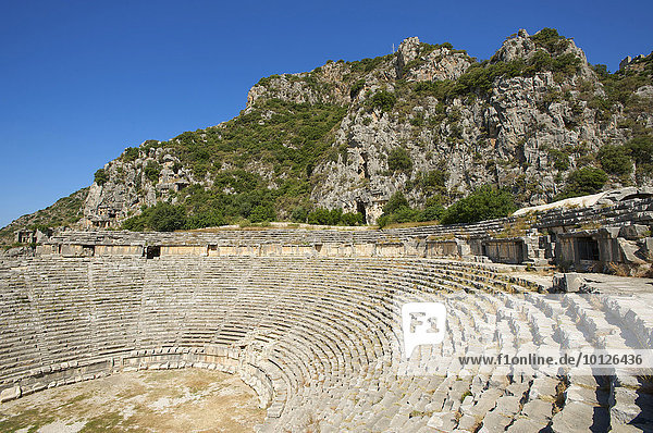 Römisches Theater in Myra  Lykien  türkische Südküste  Türkei  Vorderasien  Asien