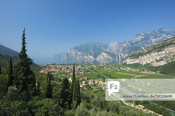 View of Torbole on Lake Garda  province of Trento  Trentino  Italy  Europe