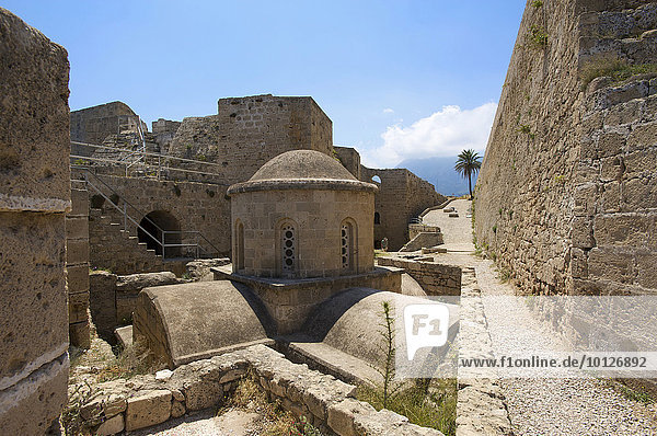 Kapelle in der Festung am Hafen von Girne  Keryneia  in Nordzypern  Zypern  Europa