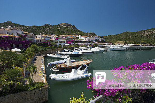 Luxus-Yachthafen in Poltu Quato  Costa Smeralda  Sardinien  Italien  Europa