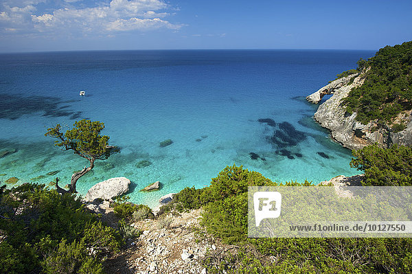 Bucht Cala Goloritze  Golfo di Orosei  Parco Nazionale del Gennargentu e del Golfo di Orosei  Sardinien  Italien  Europa