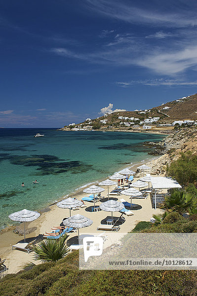 Strand in Agios Ioannis  Mykonos  Kykladen  Griechenland  Europa
