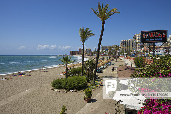 Beach Benalmadena Costa Costa del Sol Andalusia Spain Europe