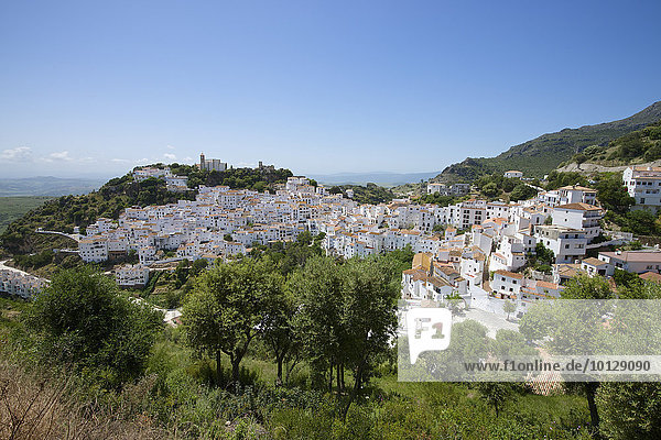 Ortsansicht  Weißes Dorf  Casares  Costa del Sol  Andalusien  Spanien  Europa
