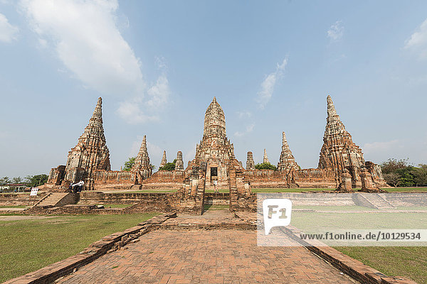Buddhistischer Tempel  Wat Chai Watthanaram  Ayutthaya  Thailand  Asien