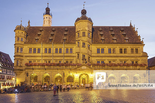 Rathaus am Marktplatz  Rothenburg ob der Tauber  Franken  Bayern  Deutschland  Europa