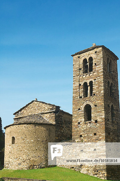 Kirche Sant Joan de Caselles  Kulturdenkmal von Andorra  Canillo  Andorra  Europa